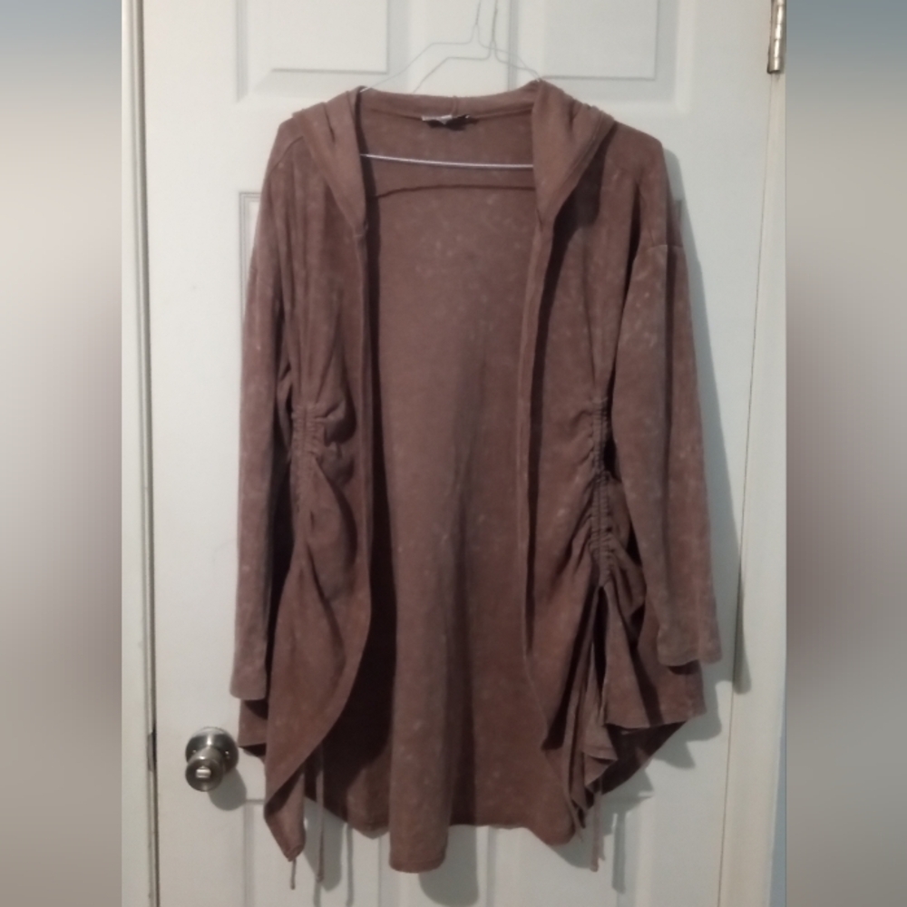 Way Beyoung Brown Hooded Cardigan